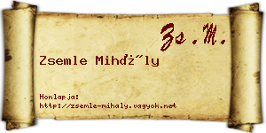 Zsemle Mihály névjegykártya