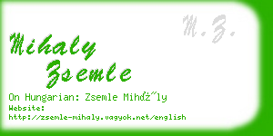 mihaly zsemle business card